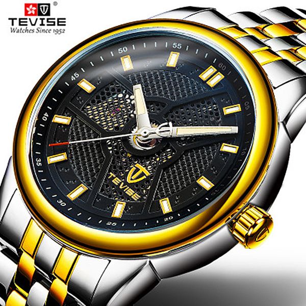 tevise luxury brand mens watch mechanical watches automatic business watch creative dial stainless steel wristwatch relogios, Slivery;brown
tevise luxury brand mens watch mechanical watches automatic business watch creative dial stainless steel wristwatch relogios, Slivery;brown