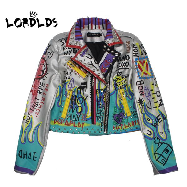 LORDLDS Кожаная куртка Женская мода 2019 года с принтом Новая весна отложным воротнико
LORDLDS Кожаная куртка Женская мода 2019 года с принтом Новая весна отложным воротнико