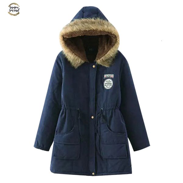 warm winter women fur collar parkas slim zipper parkas wool hat belt hoodie thick cotton-padded outwear long female snow coat, Black
warm winter women fur collar parkas slim zipper parkas wool hat belt hoodie thick cotton-padded outwear long female snow coat, Black