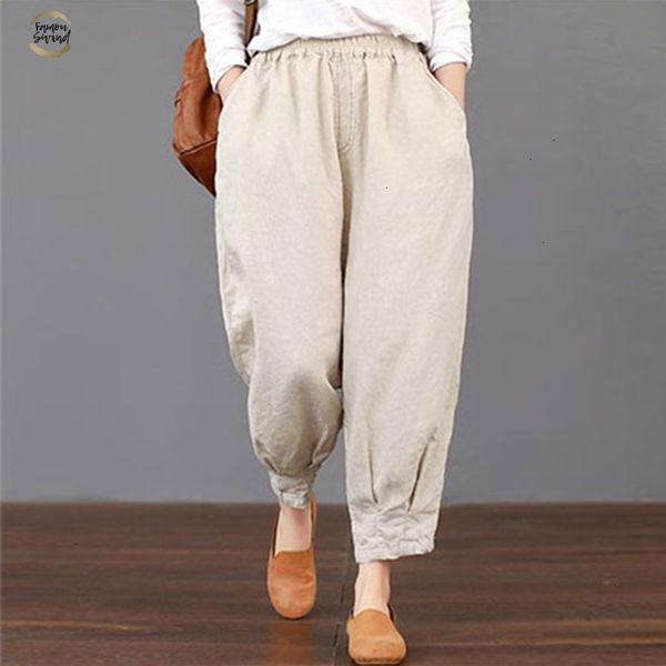 summer 2019 trousers women pockets solid loose elastic waist harem pants cargo baggy cotton linen pantalon plus size, Black;white
summer 2019 trousers women pockets solid loose elastic waist harem pants cargo baggy cotton linen pantalon plus size, Black;white