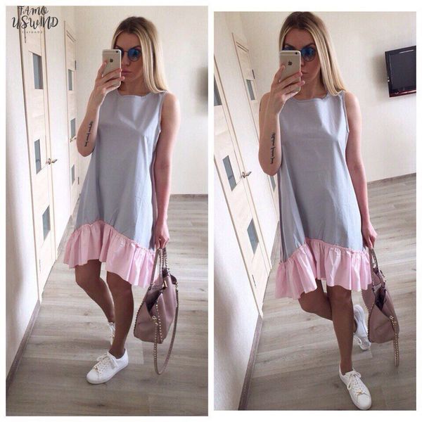 2020 casual loose patchwork sleeveless ruffles o neck mini dress polyester fashion women summer dresses vestidos drop shipping, Black;gray
2020 casual loose patchwork sleeveless ruffles o neck mini dress polyester fashion women summer dresses vestidos drop shipping, Black;gray