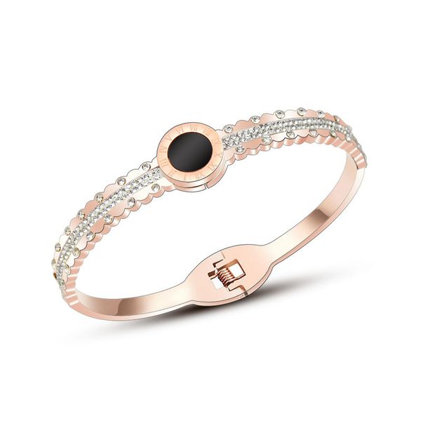 korean style roman numbers bracelet with cubic zirconia black shell bracelet for women men wholesale stainless steel jewelry
korean style roman numbers bracelet with cubic zirconia black shell bracelet for women men wholesale stainless steel jewelry