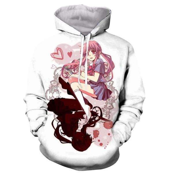 new design hoodie men/women funny future diary 3d printed hoodies sweatshirts casual harajuku style streetwear, Black
new design hoodie men/women funny future diary 3d printed hoodies sweatshirts casual harajuku style streetwear, Black