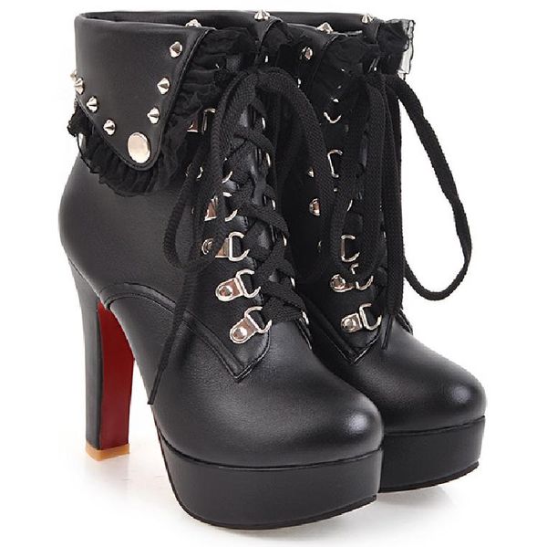 women's boots in winter high coarse heel round head keep warm non-slip, Black 
women's boots in winter high coarse heel round head keep warm non-slip, Black