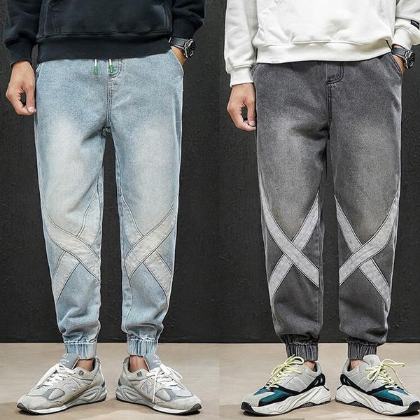 men's jeans streetwear hiphop personality men side x pattern fashion male destroyed skinny 2 colors denim pants, Blue
men's jeans streetwear hiphop personality men side x pattern fashion male destroyed skinny 2 colors denim pants, Blue