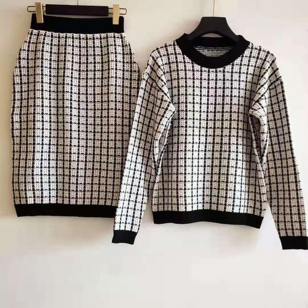2020 autumn winter new small fragrance style korean suit sweater skirt women loose plaid lazy wind knit two-piece women size s-l, White
2020 autumn winter new small fragrance style korean suit sweater skirt women loose plaid lazy wind knit two-piece women size s-l, White