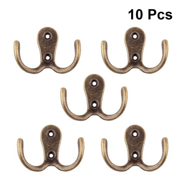 10pcs 2-pronged coat hooks wall-mounted 2 hole towel pot handbag bag multi-purpose hanger hooks holder organizer bronze black
10pcs 2-pronged coat hooks wall-mounted 2 hole towel pot handbag bag multi-purpose hanger hooks holder organizer bronze black