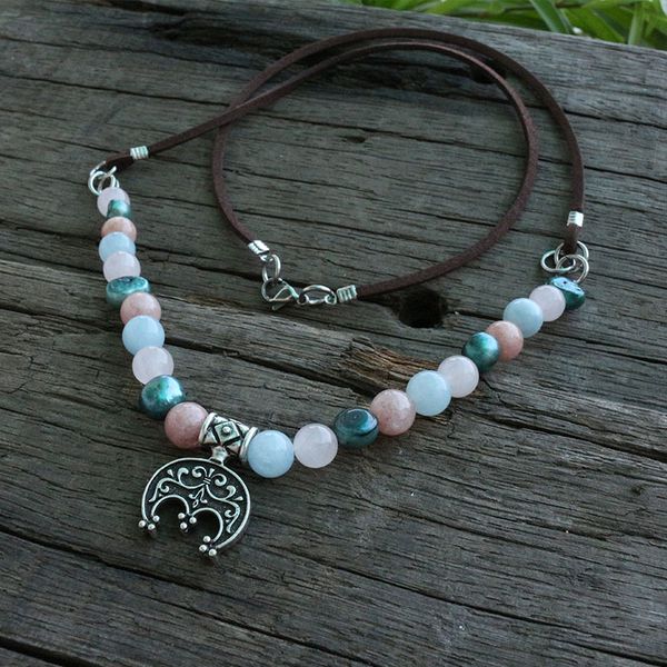 8mm freshwater pearls with color stones beads necklace, slavic ethnic jewelry, lunula pendant moon crescent necklace pendant, Silver
8mm freshwater pearls with color stones beads necklace, slavic ethnic jewelry, lunula pendant moon crescent necklace pendant, Silver