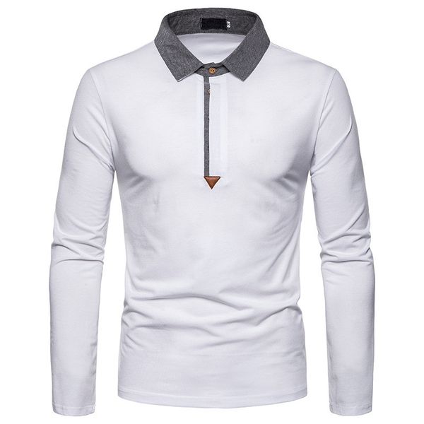 мужская однотонная дизайнерская рубашка поло мода slim fit с длинными рукавами отворотом шеи рубашка поло кожа лоскутное поло, White;black
мужская однотонная дизайнерская рубашка поло мода slim fit с длинными рукавами отворотом шеи рубашка поло кожа лоскутное поло, White;black