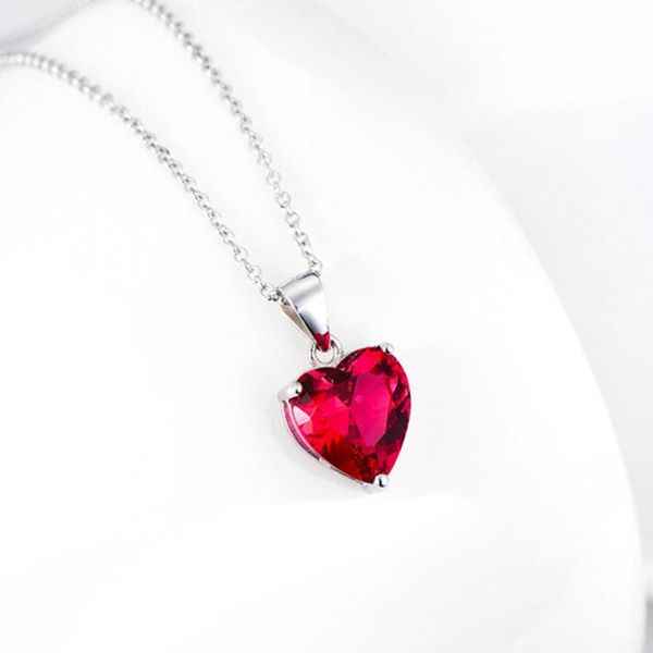 real 925 sterling silver cute red crystal heart choker necklace personality fine jewelry for women wedding accessories
real 925 sterling silver cute red crystal heart choker necklace personality fine jewelry for women wedding accessories