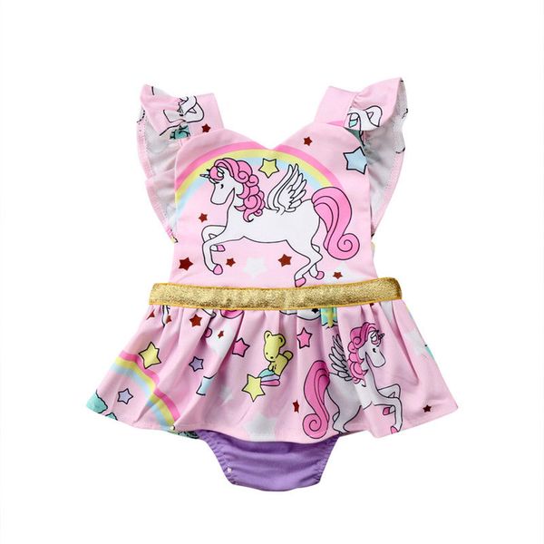 2018 newborn baby girls unicorn flying sleeves animal jumpsuit bodysuit clothes outfit cute skirt summer summer, Blue
2018 newborn baby girls unicorn flying sleeves animal jumpsuit bodysuit clothes outfit cute skirt summer summer, Blue