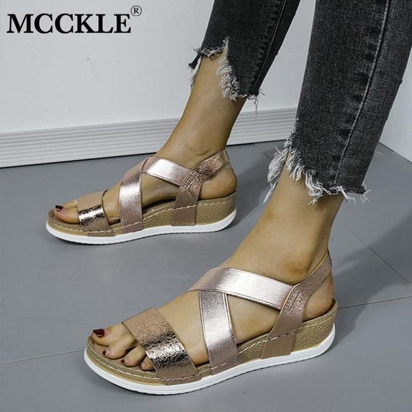 mcckle 2020 летние женские сандалии эластичный pu повседневная золотая обувь bling женская платформа клинья сандалии женские женские плюс ра, Black
mcckle 2020 летние женские сандалии эластичный pu повседневная золотая обувь bling женская платформа клинья сандалии женские женские плюс ра, Black