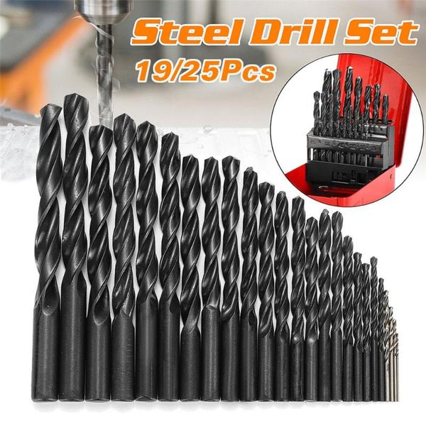 19/25pcs 1-13mm high speed steel twist drill bit set with metal storage box woodworking bits
19/25pcs 1-13mm high speed steel twist drill bit set with metal storage box woodworking bits