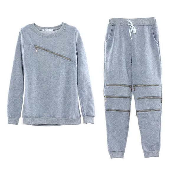 crew neck hoodies sweatpants women 's sets casual 2 pieces women 's clothing spring tracksuits sportswear female zipper convention, Gray
crew neck hoodies sweatpants women 's sets casual 2 pieces women 's clothing spring tracksuits sportswear female zipper convention, Gray