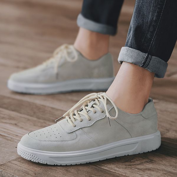 spring/autumn men leather shoes comfortable casual shoes men brand fashion sneakers good quality casual for youth, Black