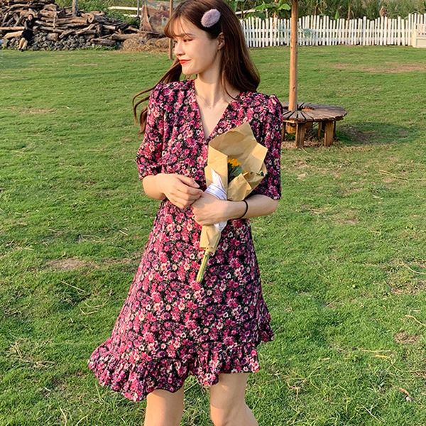 women dresses vestidos summer v neck floral print boho beach dress female short sleeve knee-length sundress, Black;gray
women dresses vestidos summer v neck floral print boho beach dress female short sleeve knee-length sundress, Black;gray