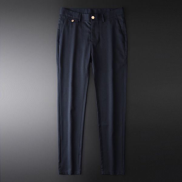 wool mens luxury business casual male suit pants autumn and winter slim fit solid color man trousers, Black 
wool mens luxury business casual male suit pants autumn and winter slim fit solid color man trousers, Black