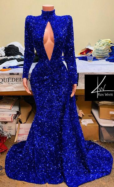 2020 arabic aso ebi royal blue sparkly evening dresses mermaid sequined prom dresses formal party second reception gowns zj405, Black;red
2020 arabic aso ebi royal blue sparkly evening dresses mermaid sequined prom dresses formal party second reception gowns zj405, Black;red