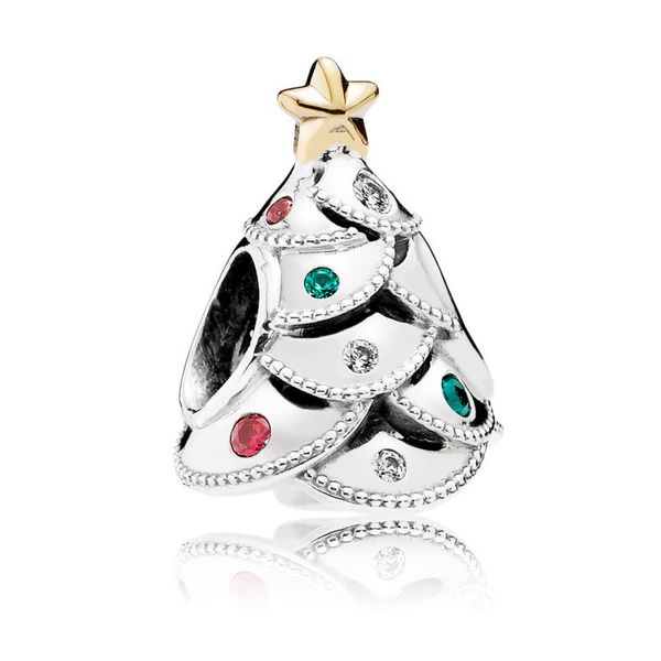 Зима Рождественский Подарок Новый Стерлингового Серебра 925 Pandora Подвески Anillos Выс