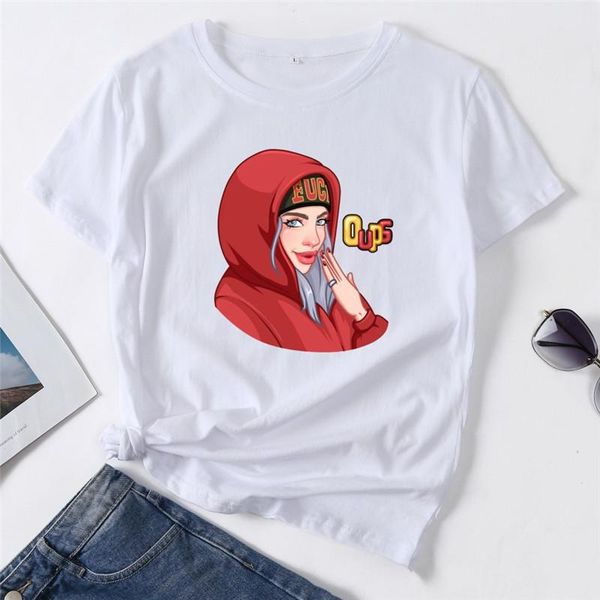 billie eilish летних женский tshirts digital отпечатана женщины конструктора tops casual crew neck дряблой женский майка, White
billie eilish летних женский tshirts digital отпечатана женщины конструктора tops casual crew neck дряблой женский майка, White