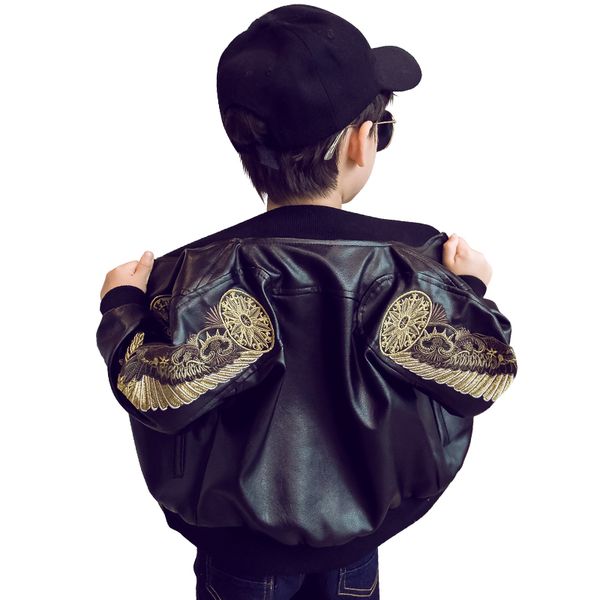 4-12 Years Kids Boys Windbreaker Coats Autumn Winter Fashion Children's Plus Velvet Warming Cotton PU Leather Jacket with Wing
4-12 Years Kids Boys Windbreaker Coats Autumn Winter Fashion Children's Plus Velvet Warming Cotton PU Leather Jacket with Wing
