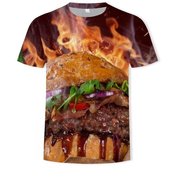 mens designer hamburg food 3d digital printing round collar short sleeve t-shirt, White;black
mens designer hamburg food 3d digital printing round collar short sleeve t-shirt, White;black