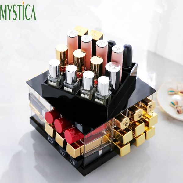 360-degree rotating acrylic makeup storage box plastic cosmetic brush organizer case holder lipstick nail polish display rack
360-degree rotating acrylic makeup storage box plastic cosmetic brush organizer case holder lipstick nail polish display rack