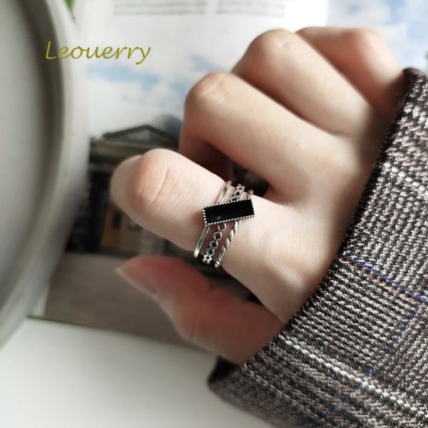 leouerry 925 sterling silver rectangle rings vintage drop glaze three layer line opening rings for women 2019 silver jewelry, Golden;silver
leouerry 925 sterling silver rectangle rings vintage drop glaze three layer line opening rings for women 2019 silver jewelry, Golden;silver