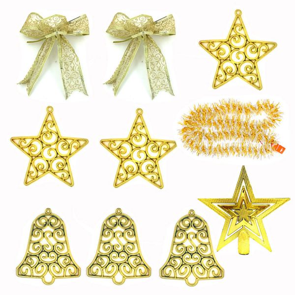 

new year christmas tree bowknot ribbon elk pendant decoration supplies festival party noel natale natal kerst navidad 2019