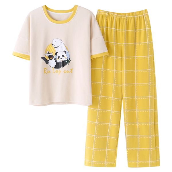 women pajamas set summer animal panda pyjamas women 100%cotton pijamas short sleeve casual soft pijama mujer big size -xxl, Blue;gray
women pajamas set summer animal panda pyjamas women 100%cotton pijamas short sleeve casual soft pijama mujer big size -xxl, Blue;gray