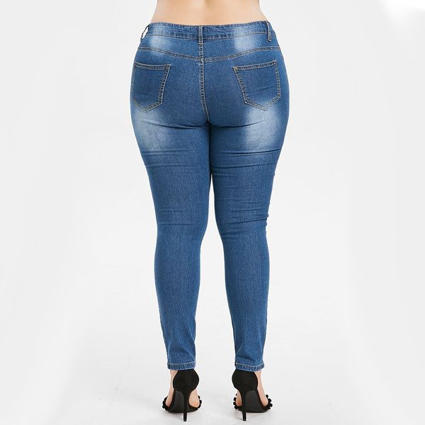 2019 fashion ladies plus size jeans bravo wonderful skinny jeans denim mid waist stretch butterfly embroidered pants, Blue
2019 fashion ladies plus size jeans bravo wonderful skinny jeans denim mid waist stretch butterfly embroidered pants, Blue