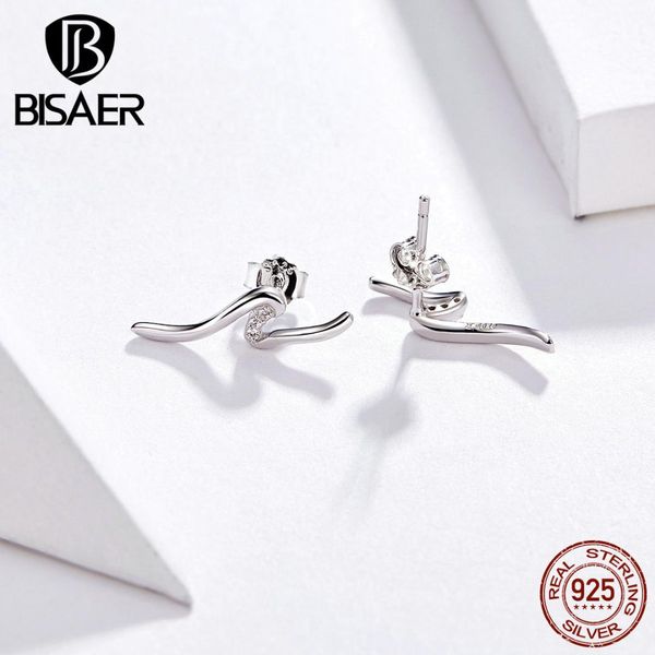 bisaer geometric earrings for women 925 sterling silver twisted line simple women small stud earrings female jewelry ece620, Golden;silver
bisaer geometric earrings for women 925 sterling silver twisted line simple women small stud earrings female jewelry ece620, Golden;silver