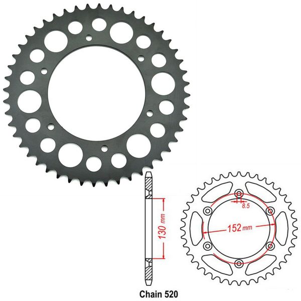 motorcycle rear sprocket 520 48t 51t for g450 xk16 2008-2010 g450 x street legalk16 2009 motorbike part
motorcycle rear sprocket 520 48t 51t for g450 xk16 2008-2010 g450 x street legalk16 2009 motorbike part