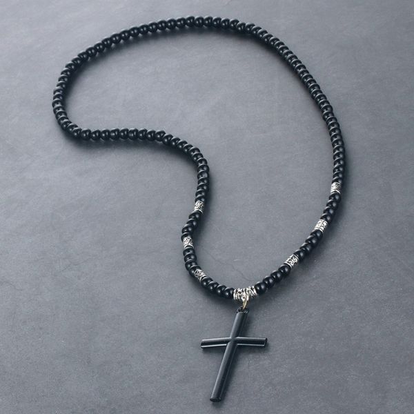 retro cross pendant necklace stone beads chain for women men's gift genuine leather adjustable collar cord necklace jewelry cn05, Silver
retro cross pendant necklace stone beads chain for women men's gift genuine leather adjustable collar cord necklace jewelry cn05, Silver