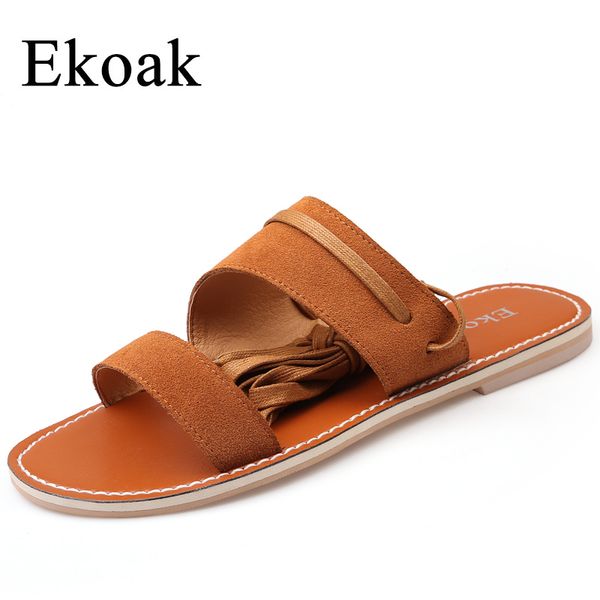ekoak new 2018 fashion genuine leather women sandals summer shoes woman rome lace-up women flats sandals casual beach shoes, Black
ekoak new 2018 fashion genuine leather women sandals summer shoes woman rome lace-up women flats sandals casual beach shoes, Black