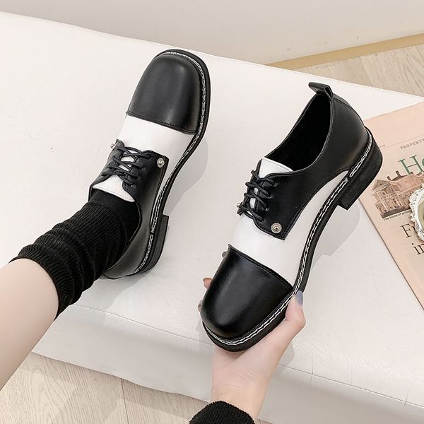 2020 shallow student girls shoes spring women's singles shoes fashion british style lace-up casual flat women u29-06, Black
2020 shallow student girls shoes spring women's singles shoes fashion british style lace-up casual flat women u29-06, Black