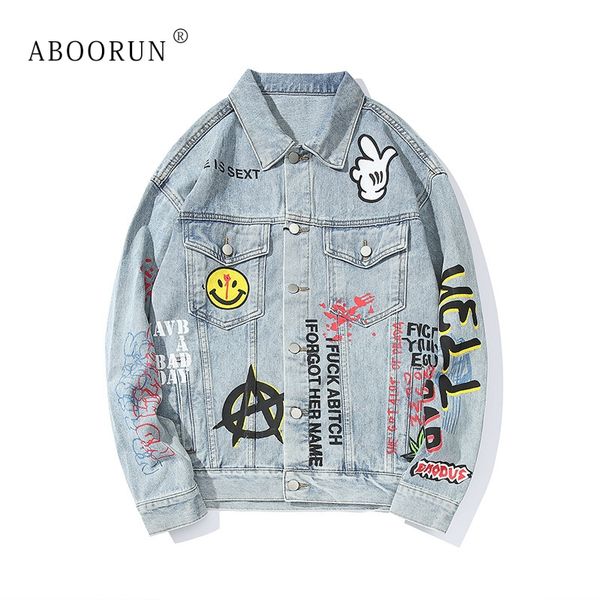 men's jackets aboorun hip hop graffiti denim funny spoof streetwear oversize cotton coat male outerwear, Black;brown
men's jackets aboorun hip hop graffiti denim funny spoof streetwear oversize cotton coat male outerwear, Black;brown