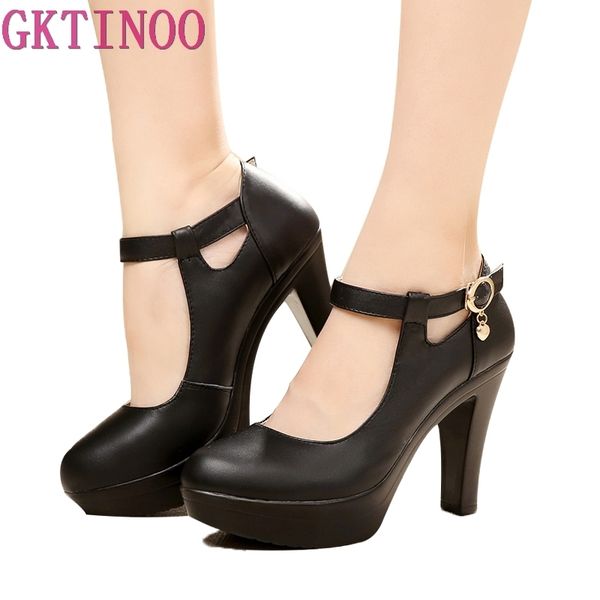 gktinoo quality women's leather shoes with heels 2020 platform mary jane shoes women pumps ol office work shoes woman high heels, Black
gktinoo quality women's leather shoes with heels 2020 platform mary jane shoes women pumps ol office work shoes woman high heels, Black