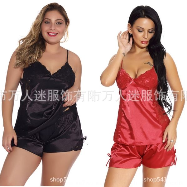 women 2020 satin sling shorts suit pants suit underwear sling underwear pajamas, Blue;red
women 2020 satin sling shorts suit pants suit underwear sling underwear pajamas, Blue;red