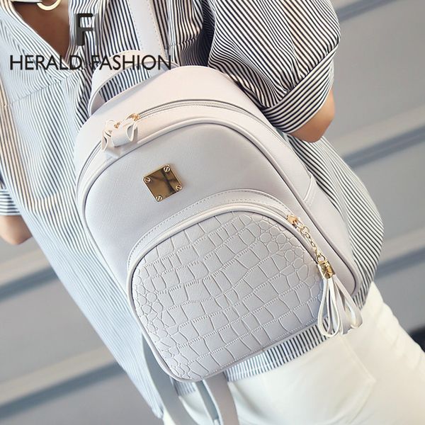 herald fashion pu leather backpack women backpack classic bagpacks school bag mochila feminina bag for student hot
herald fashion pu leather backpack women backpack classic bagpacks school bag mochila feminina bag for student hot