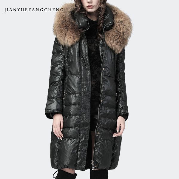 fashion women winter long duck down jacket large fur collar hooded warm thicken ladies female street wear black puffer coats new
fashion women winter long duck down jacket large fur collar hooded warm thicken ladies female street wear black puffer coats new