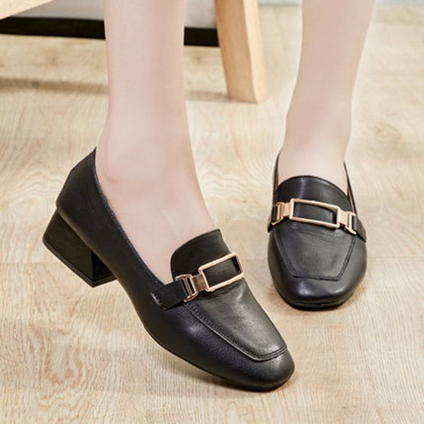 british single shoes female 2020 summer new net red low heel casual shoes a pedal ins wild retro small, Black
british single shoes female 2020 summer new net red low heel casual shoes a pedal ins wild retro small, Black