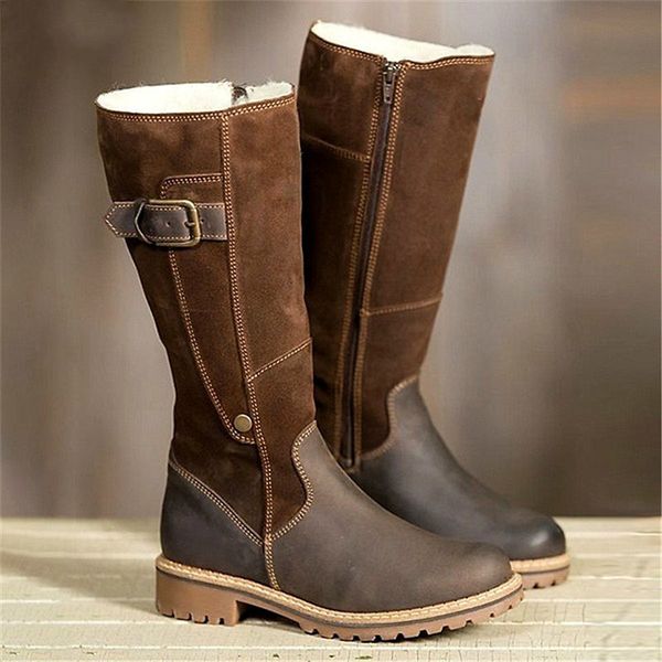 warm ladies snow boots high leather martin boots winter calf flats women boots plus size 34-43, Black
warm ladies snow boots high leather martin boots winter calf flats women boots plus size 34-43, Black