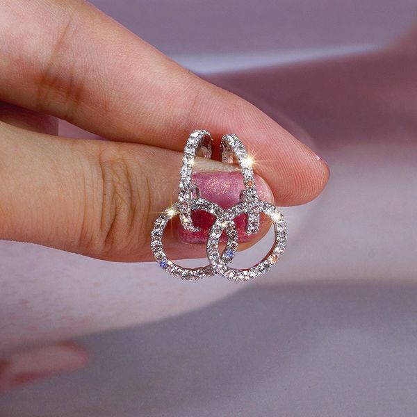 cute female round zircon drop earrings fashion rose gold color earring minimalist bride wedding earrings for women, Silver
cute female round zircon drop earrings fashion rose gold color earring minimalist bride wedding earrings for women, Silver