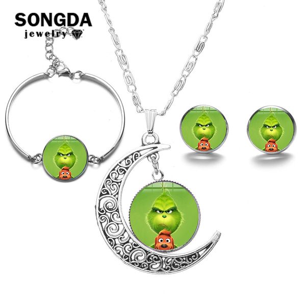 songda how the stole christmas jewelry sets the movies poster cartoon glass dome handmade jewellery christmas gift, Silver
songda how the stole christmas jewelry sets the movies poster cartoon glass dome handmade jewellery christmas gift, Silver