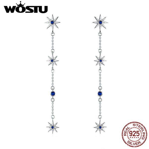 wostu 925 sterling silver shining star long earrings dazzling blue zircon dangle earrings for women silver 925 jewelry cte060
wostu 925 sterling silver shining star long earrings dazzling blue zircon dangle earrings for women silver 925 jewelry cte060