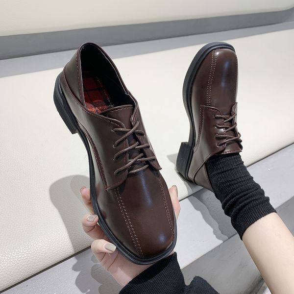british style casual woman shoe korean shoes black flats soft female footwear square toe oxfords women's preppy 2019 winter
british style casual woman shoe korean shoes black flats soft female footwear square toe oxfords women's preppy 2019 winter