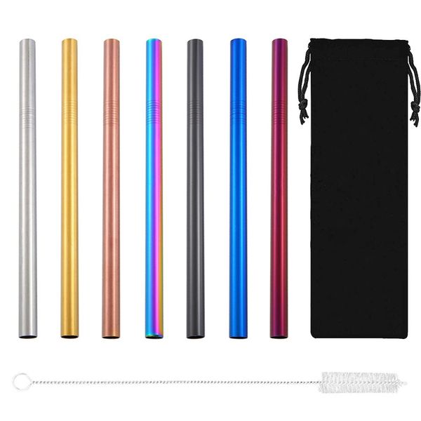reusable metal drinking straws 304 stainless steel straw for cup straight straw cleaning brush velvet pouch bar party accessory
reusable metal drinking straws 304 stainless steel straw for cup straight straw cleaning brush velvet pouch bar party accessory