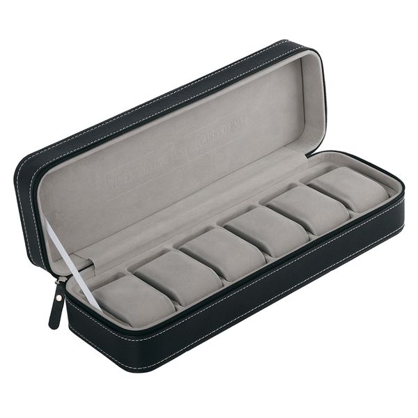 черный кожа pu 6 slot zipper стежка линии часы box витринного органайзер для хранения 13x4.3x2.9 дюйма, Slivery;brown
черный кожа pu 6 slot zipper стежка линии часы box витринного органайзер для хранения 13x4.3x2.9 дюйма, Slivery;brown