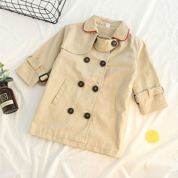 girls spring and autumn 2019 new style childrenswear british style double breasted small fold-down collar trench coat baby child, Blue;gray
girls spring and autumn 2019 new style childrenswear british style double breasted small fold-down collar trench coat baby child, Blue;gray